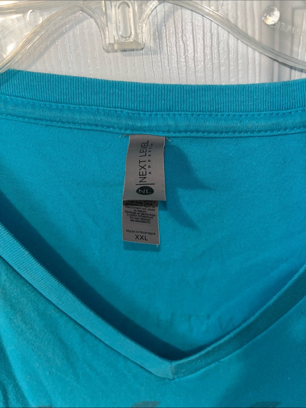 Four Sixes 6666 Ranch Turquoise V-Neck Tee - Picture 2 of 3